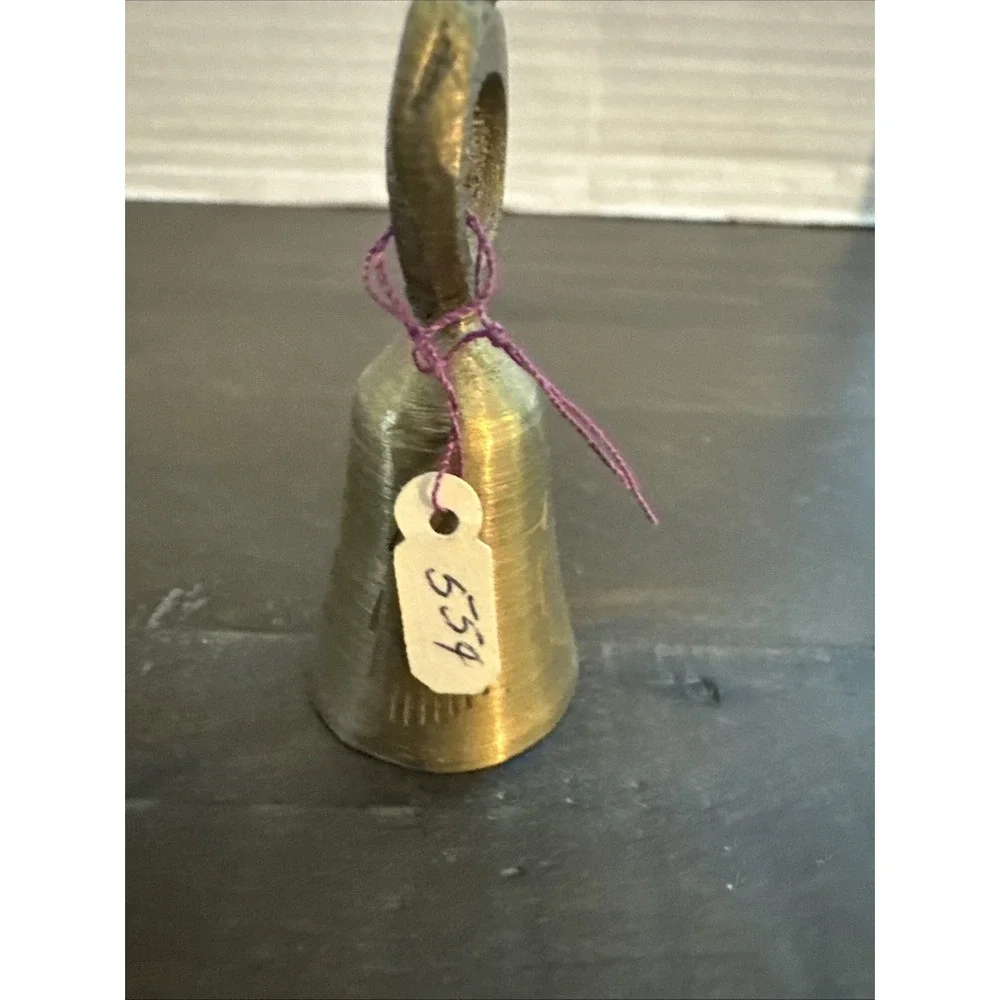 Small Vintage Hand-Engraved Brass Bell – 2